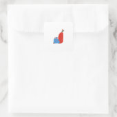 Kleiner Kaktus Quadratischer Aufkleber (Tasche)