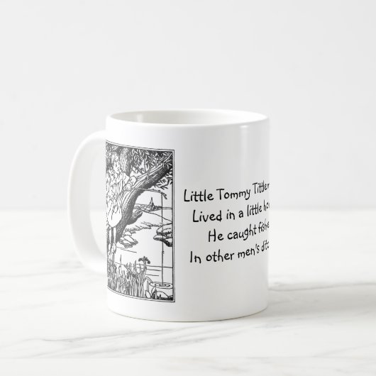 Kleiner Kinderzimmer-Reim Tommys Tittlemouse Kaffeetasse (Vorderseite Links)