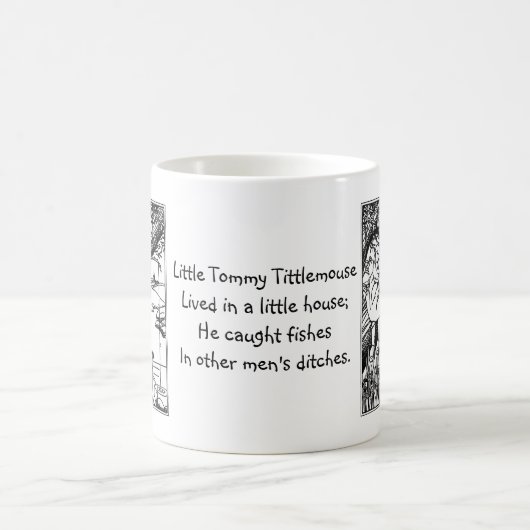 Kleiner Kinderzimmer-Reim Tommys Tittlemouse Kaffeetasse (Mittel)