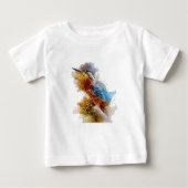 Kleiner Kingfisher allein auf einem Strang Baby T-shirt (Vorderseite)