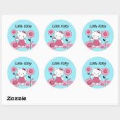 Kleiner Kitty Classic Round Sticker (Blatt)