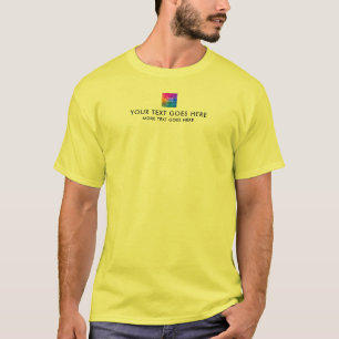 Kleiner, kleiner Text Foto hochladen auf Mens Mode T-Shirt