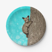 Kleiner Kletterbär Pappteller (Vorderseite)