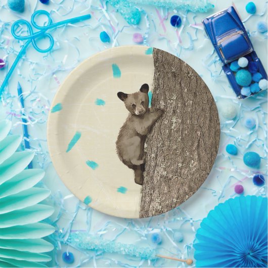 Kleiner Kletterbär Pappteller (Party)