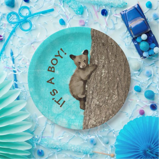 Kleiner Kletterbär Pappteller (Party)