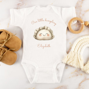 Kleiner Klößchen personalisiertes Dim Sum Terrakot Baby Strampler