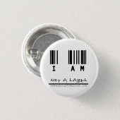 Kleiner Knopf - "nicht ein Aufkleber " Button (Vorne & Hinten)