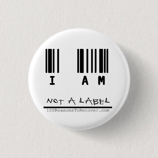 Kleiner Knopf - "nicht ein Aufkleber " Button (Vorderseite)