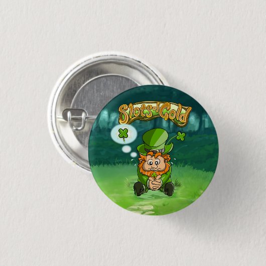 Kleiner Knopf Tommys vierblättriges Kleeblatt Button (Vorne & Hinten)