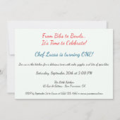 Kleiner Koch 1. Geburtstag Party Einladung (Rückseite)