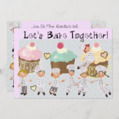 Kleiner Koch Backen Party 12x18 Einladung (Vorne/Hinten)