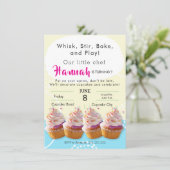 Kleiner Koch Cupcake Backen Geburtstagsparty Einladung (Stehend Vorderseite)