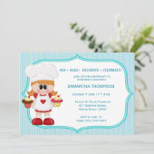 Kleiner Koch Geburtstagseinladungen Einladung (Stehend Vorderseite)