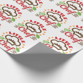 Kleiner Koch Kochen Lover Kinder Geschenkpapier (Ecke)