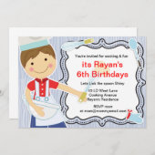 Kleiner Koch Kochen und Backen Party für Jungen Einladung (Vorne/Hinten)