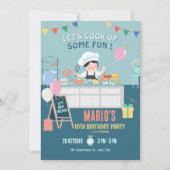 Kleiner Koch Kochgebäck Geburtstag Einladung (Vorderseite)