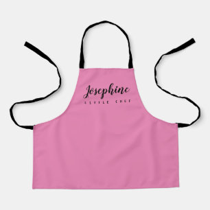 Kleiner Koch Script Girl Name Pink personalisiert Schürze