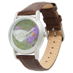 Kleiner Kohl-Weiß-Schmetterling Armbanduhr