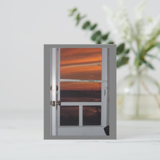 Kleiner Kommentar, RI Sunset Postkarte (Stehend Vorderseite)