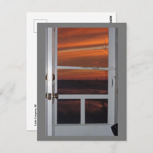 Kleiner Kommentar, RI Sunset Postkarte (Vorne/Hinten)