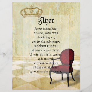 Kleiner königlicher Stuhl mit Krone Flyer