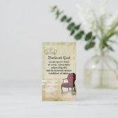 Kleiner königlicher Stuhl mit Krone Visitenkarte (Stehend Vorderseite)