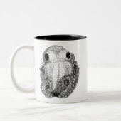 Kleiner Kraken Zweifarbige Tasse (Links)