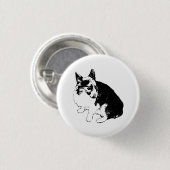 Kleiner Kreis, große Ohren Button (Vorne & Hinten)