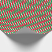 Kleiner, kreisroter und grüner Musterurlaub Geschenkpapier (Ecke)