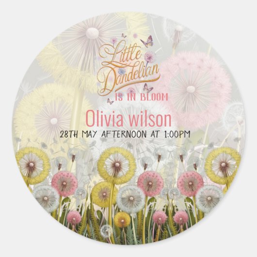 Kleiner Kronleuchter in blühender Babydusche#3 Runder Aufkleber (Vorderseite)