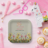 Kleiner Kronleuchter ist in Blütendusche Pappteller (Party)