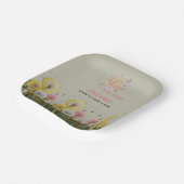 Kleiner Kronleuchter ist in Blütendusche Pappteller (Gewinkelt)