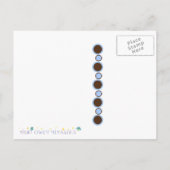 Kleiner Kuchen danken Ihnen die Postkarte (blau) (Rückseite)