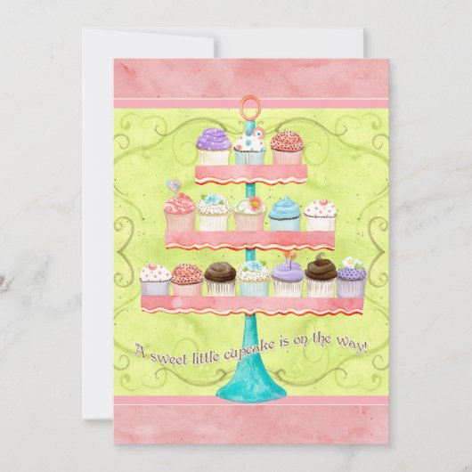 Kleiner Kuchen, Einladungen für Babydusche (Vorderseite)