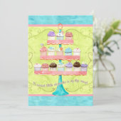 Kleiner Kuchen, Einladungen für Babydusche (Stehend Vorderseite)