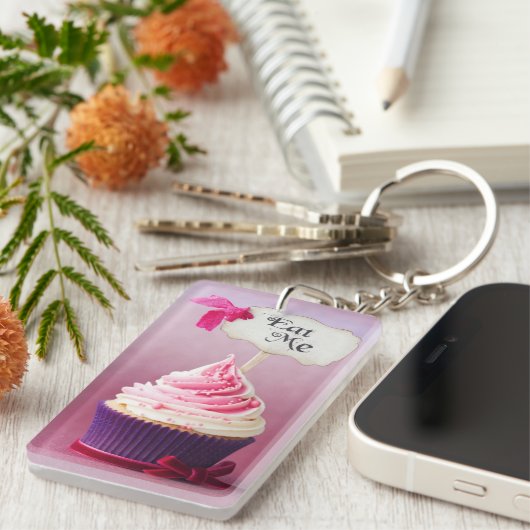 Kleiner Kuchen - essen Sie mich Schlüsselanhänger (Vorderseite rechts)