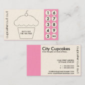 kleiner Kuchen herausgeschnittene Lochkarten Treuekarte (Vorne/Hinten)