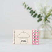 kleiner Kuchen herausgeschnittene Lochkarten Treuekarte (Stehend Vorderseite)