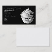 Kleiner Kuchen in der Grau-Visitenkarteschablone Visitenkarte (Vorne/Hinten)