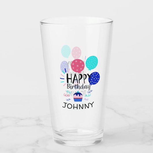 Kleiner Kuchen u. Ballon-alles- Gute zum Glas (Rückseite)