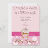 Kleiner Kuchen u. Tupfen Einladung (Vorderseite)