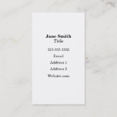 Kleiner Kuchen! Visitenkarte (Rückseite)