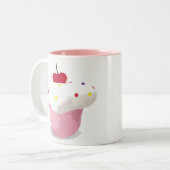Kleiner Kuchen Zweifarbige Tasse (Vorderseite Links)