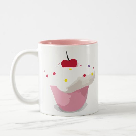 Kleiner Kuchen Zweifarbige Tasse (Links)