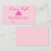 Kleiner Küken-Oster-Babydusche-Windeln-Raffle Begleitkarte (Vorne/Hinten)