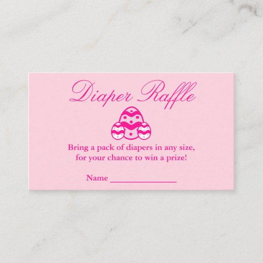 Kleiner Küken-Oster-Babydusche-Windeln-Raffle Begleitkarte (Vorderseite)
