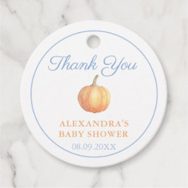 Kleiner Kürbis auf dem Weg Babydusche Danke Geschenkanhänger