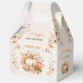 Kleiner Kürbis auf dem Weg Babydusche Großes Gabel Geschenkschachtel (Rückseite)