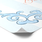 Kleiner Kürbis auf dem Weg Bow Baby Dusche Willkom Poster (Ecke)