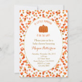 Kleiner Kürbis auf dem Weg! Einladung der Babydusc (Vorderseite)